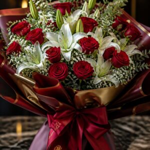 玫瑰百合豪華花束 — Rose & Lily Grand Bouquet